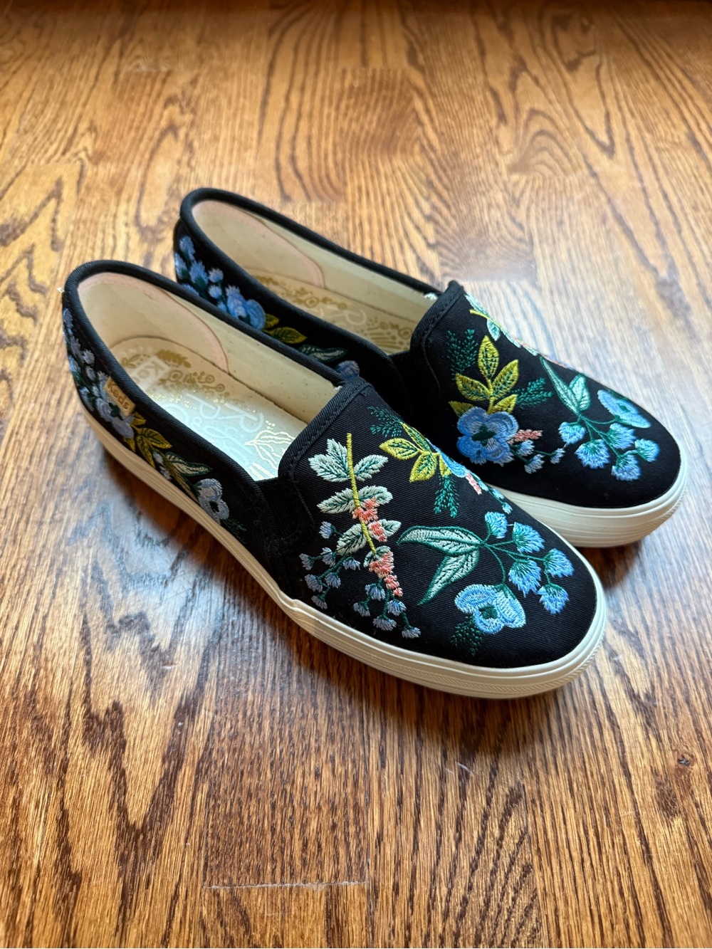 Keds x Rifle Paper Co. Triple Decker Embroidered Herb Garden Sneakers Sz 7
